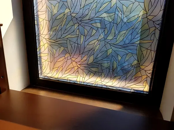 Folie geam decorativa model albastru