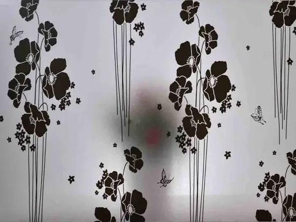 Folie geam electrostatica flori mari