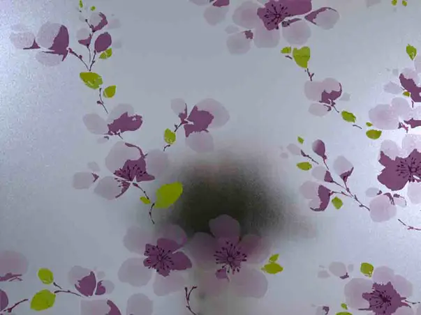 Folie geam electrostatica flori mov