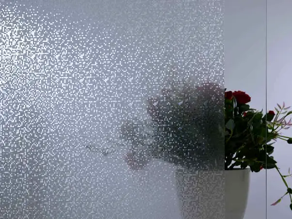 Folie geam electrostatica mozaic Rosy