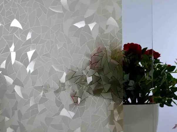 Folie geam electrostatica mozaic auriu