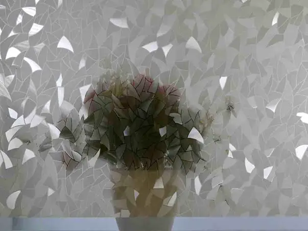 Folie geam electrostatica mozaic auriu Cora