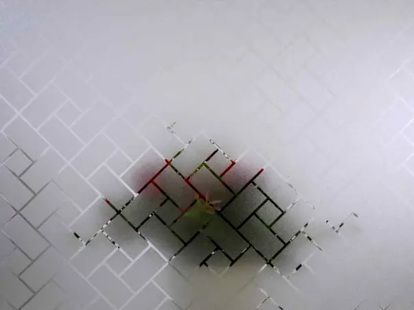 Folie geam electrostatica patrate albe Bruno