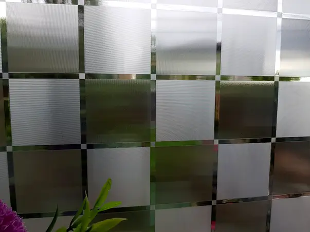 Folie geam electrostatica patrate silver