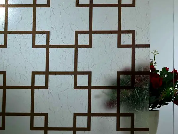 Folie geam imprimeu patrate maro