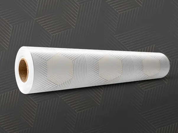 Folie geam linii hexagonale gri auriu 1