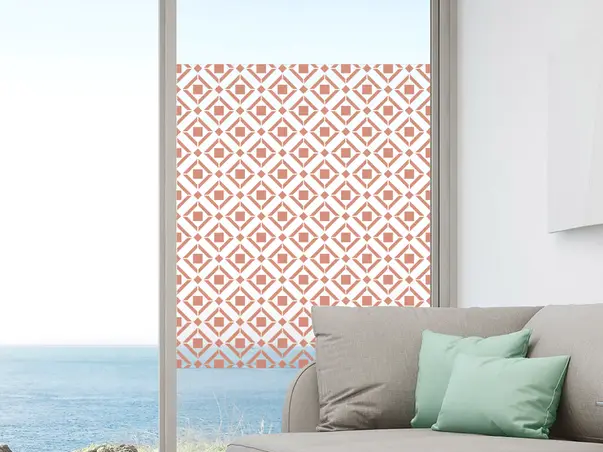 Folie geam model geometric cupru 3