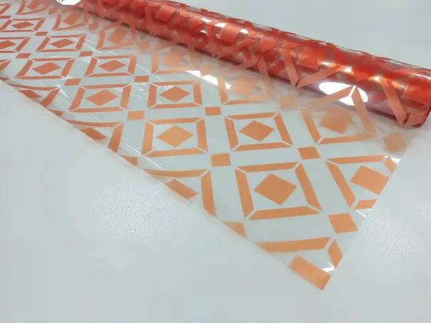 Folie geam model geometric cupru 4