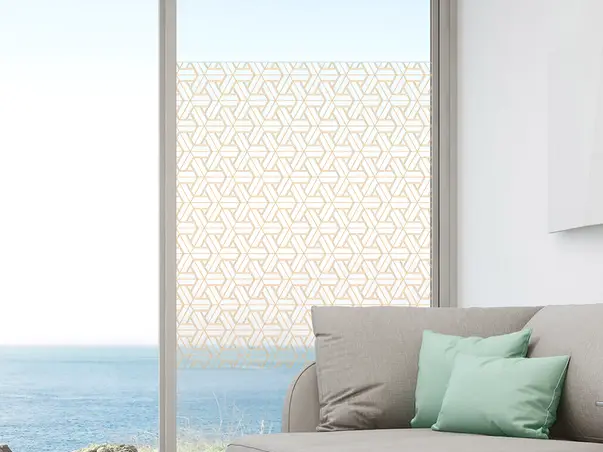 Folie geam panza geometrica aurie 3