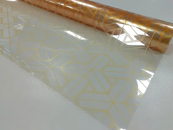 Folie geam panza geometrica aurie 4