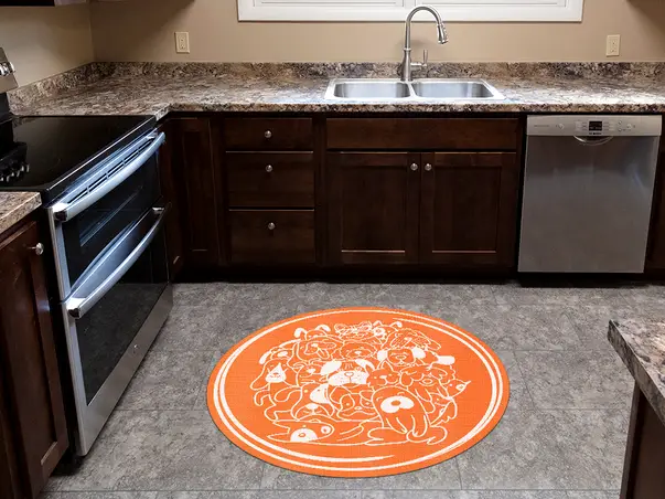 Folina covor din vinil model catelusi oranj v3