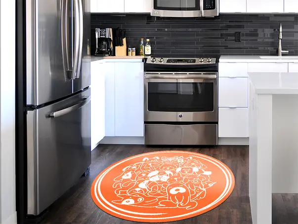 Folina covor din vinil model catelusi oranj v4