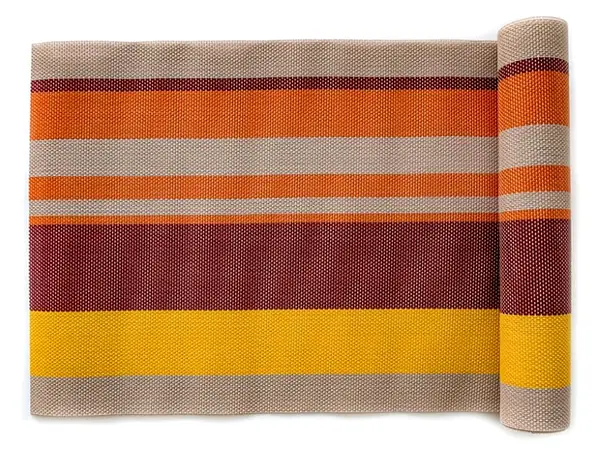 Napron masa Dora Folina gri cu dungi portocalii 30 135 cm