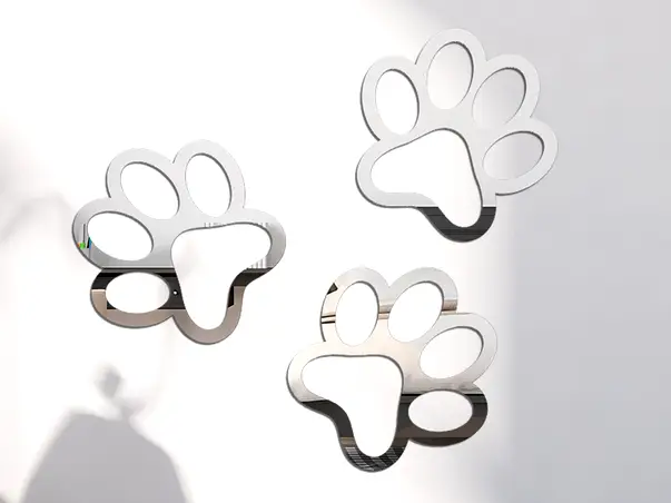 Oglinda argintie model labute pisica v1