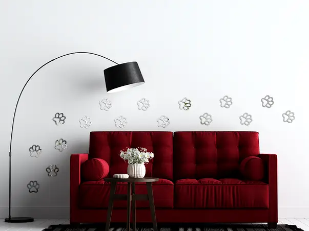 Oglinda argintie model labute pisica v2