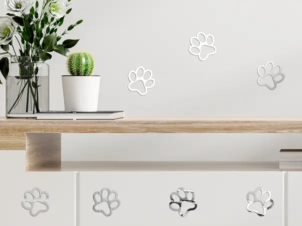 Oglinda argintie model labute pisica v4