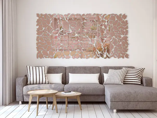 Oglinda decorativa Flower Blossom bronz