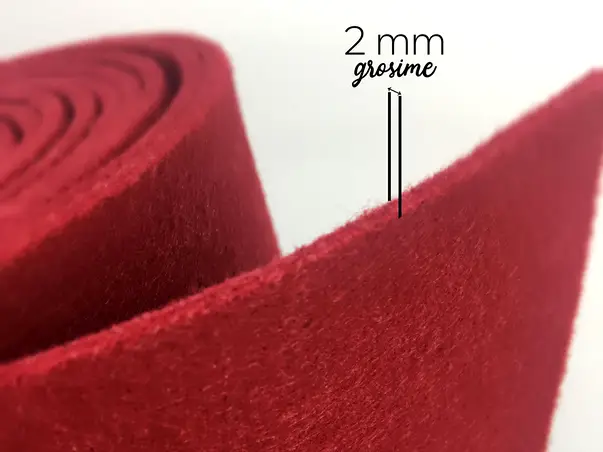 Pasla fetru visinie folina grosime 2mm simulare 3