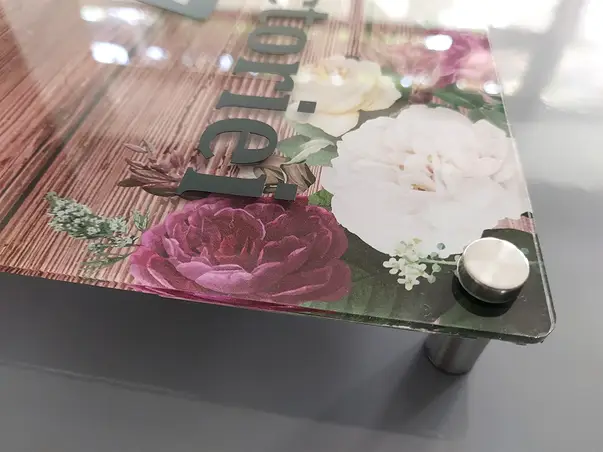 Placuta adresa 3D din acril model floral 2