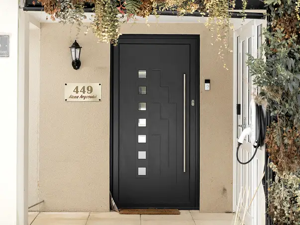 Placuta adresa model bej auriu x4