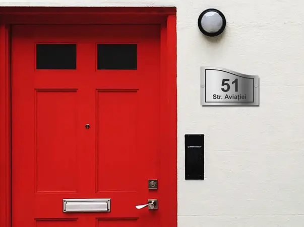 Placuta adresa model gri brushed 5