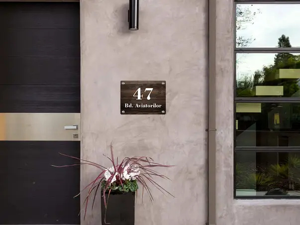 Placuta adresa model lemn v2