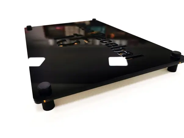 Placuta adresa model text auriu doua placi x2