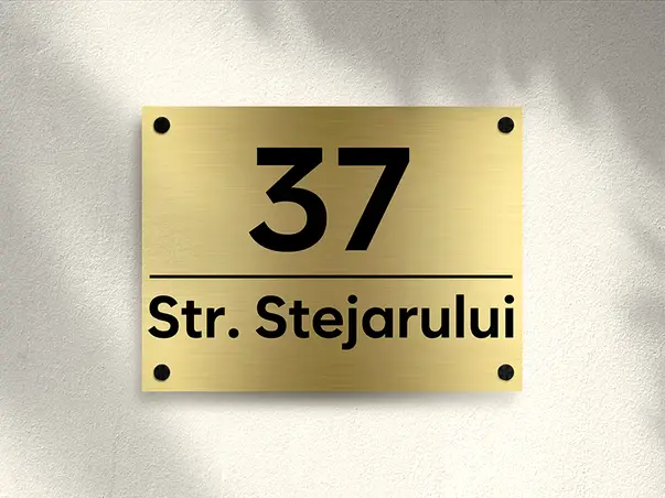 Placuta adresa si numar personalizat gravat model 2 simulare 3 1351