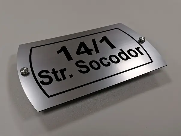 Placuta cu nume si numar strada bond text personalizat model 1  PP2037 3