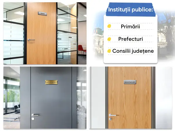 Placuta gravata personalizata pentru birouri spatii comerciale firme si institutii 9