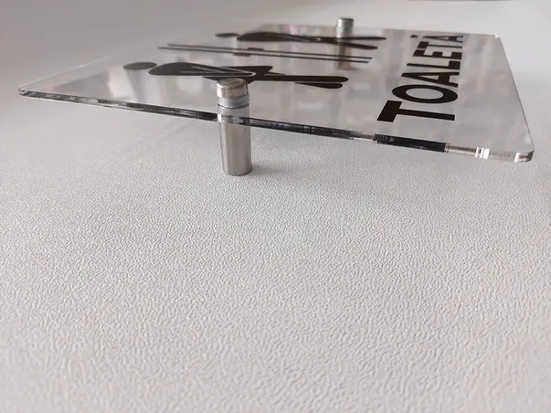 Placuta indicatoare pentru toaleta din acril transparent 3