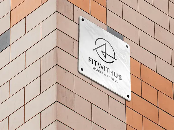 Placuta logo firma model alb x4