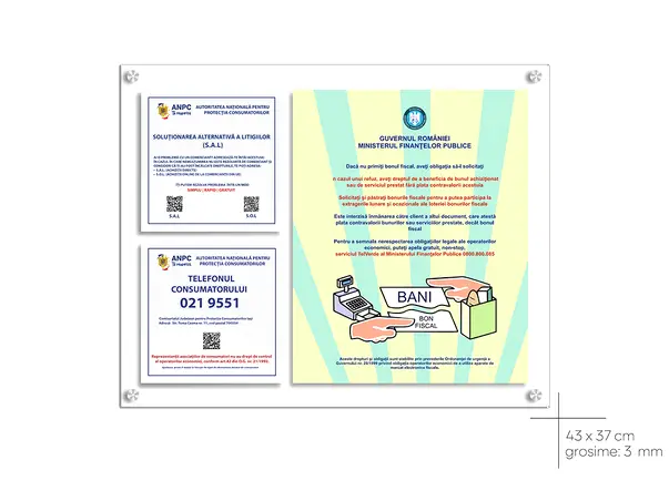 Placuta obligatorie masuri de informare a consumatorilor ANPC bon fiscal 2