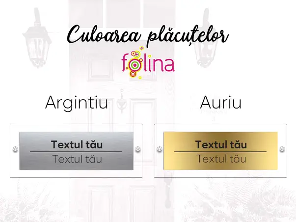 Placuta personalizata cu logo sau text pe suport plexiglass si dibond gravat 2