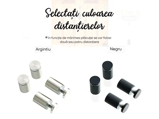 Placuta personalizata cu logo sau text pe suport plexiglass si dibond gravat 3