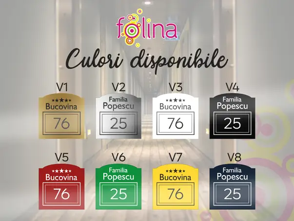 Placuta personalizata model gravat pentru usa y9