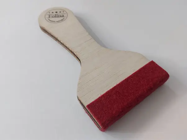 Racleta din lemn cu cap din pasla moale RACWOOD06 1