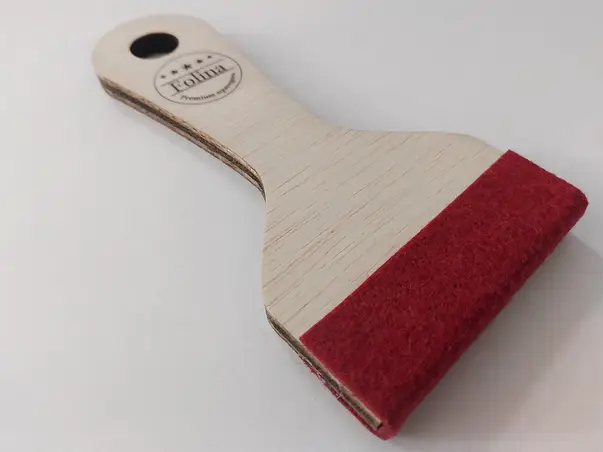 Racleta din lemn cu cap din pasla moale RACWOOD07 1