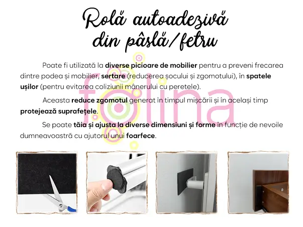 Rola pasla feltru adeziva simulare 6