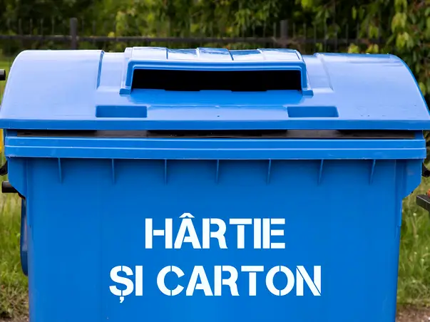 Sablon reutilizabil cu marcaj Hartie si carton pentru colectarea selectiva a deseurilor s4