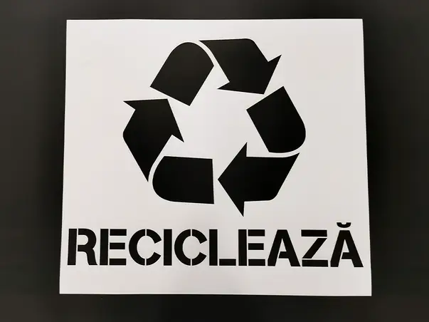 Sablon reutilizabil cu marcaj recicleaza pentru colectarea selectiva a deseurilor 1