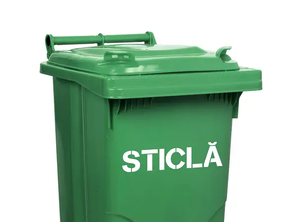 Sablon reutilizabil cu marcaj sticla pentru colectarea selectiva a deseurilor s4