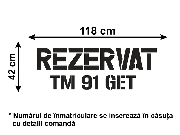 Sablon rezervat nr inmatriculare