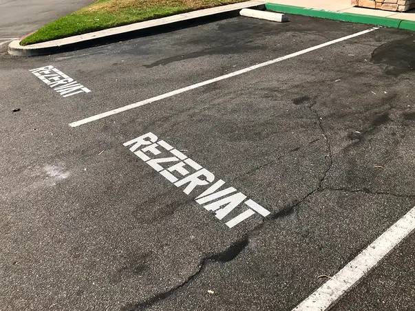 Sablon rezervat pentru parcare simulare 4