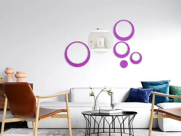 Set 2 bucati SOC7 violet   argintiu simulare 2