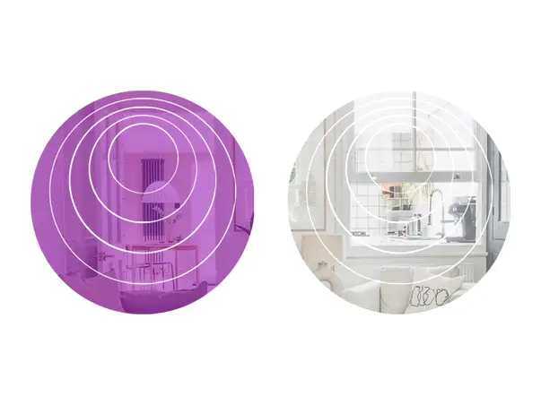 Set 2 bucati SOC7 violet   argintiu simulare