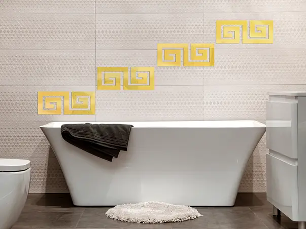 Set 3 oglinzi acrilic auriu model athena 2