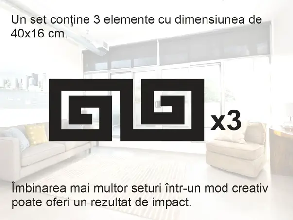 Set 3 oglinzi acrilic auriu model athena 5