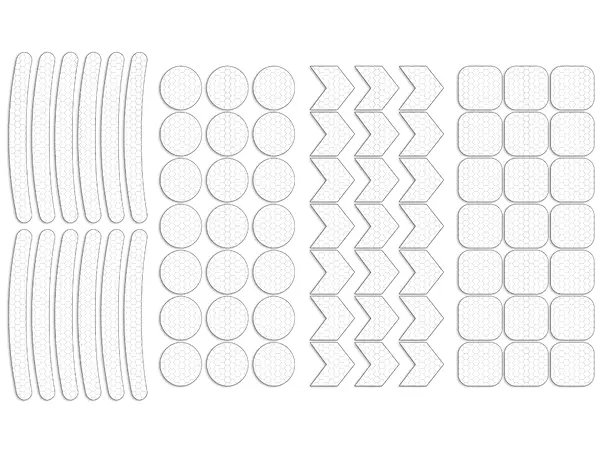 Set 75 stickere reflectorizante pentru imbunatatirea vizibilitatii rutiere 1