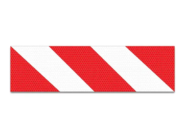 Set benzi reflectorizante autoadezive dungate alb rosu pentru siguranta rutiera s1.2